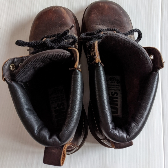 DOC MARTENS Vintage MIE Chunky Chunky Platform Brown Leather Boots - Picture 9 of 14